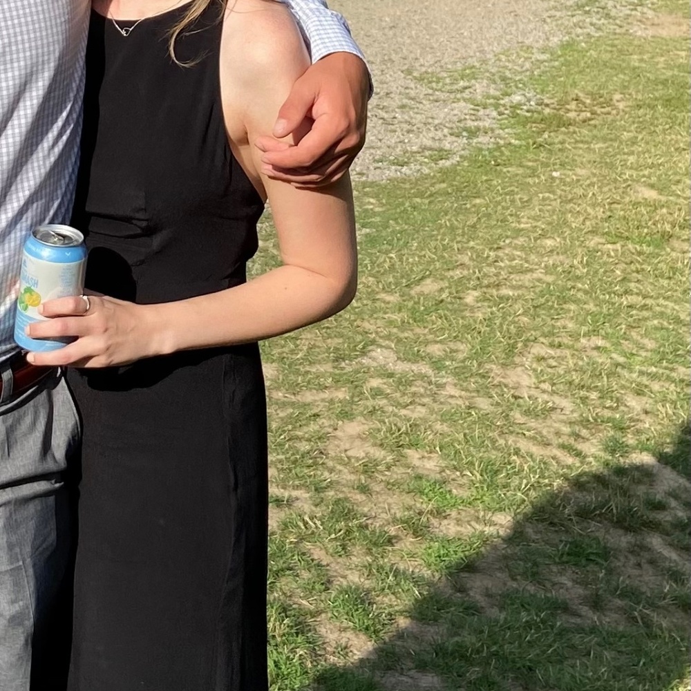 Aritzia black midi dress